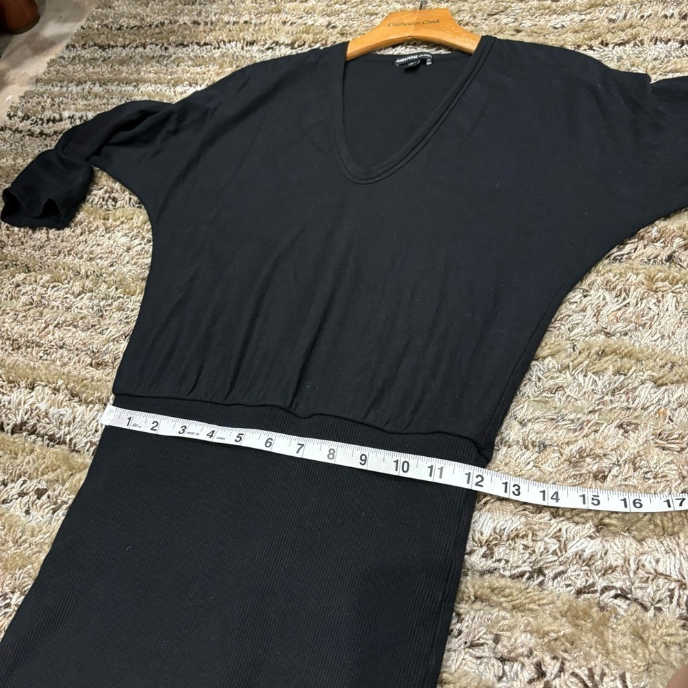James Perse Los Angeles Mixed Media Dolman Blouson Dress Size 0 (XS) Black - Picture 11 of 13